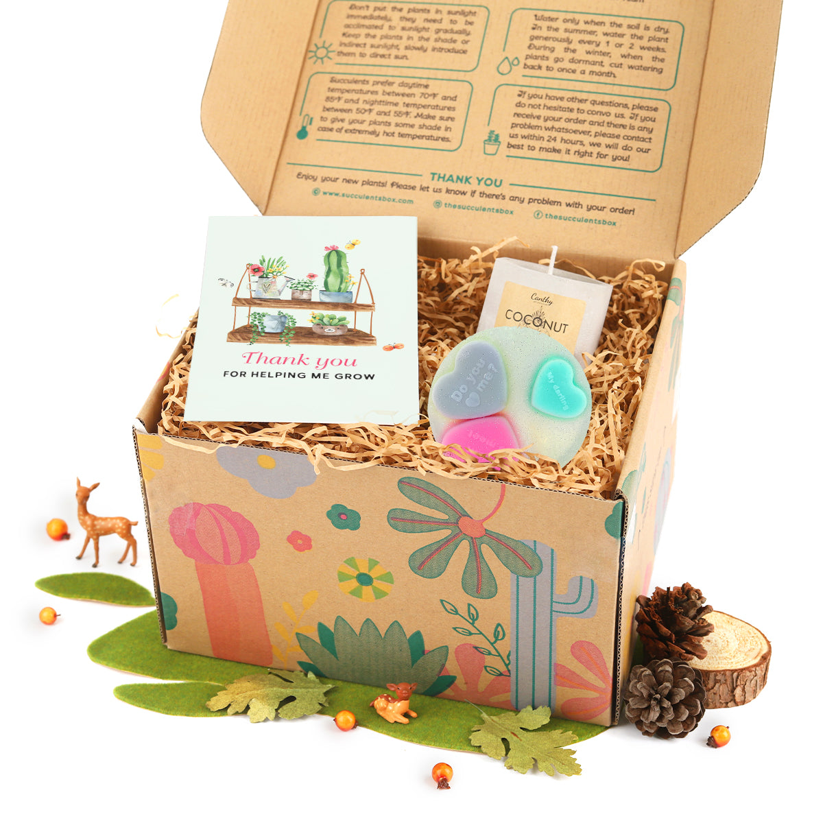 Gift Box 1 Soy Candle and 1 Heart Glitter Soap, Lovely Gift Box for Her at Any Occasion 2025