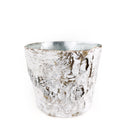 Birch Pot with Zinc, Natural Birch Bark Covered Zinc Planter Pot, White Birch Bark with Zinc, Small Birch Pot with Zinc, Birch Pot with Zinc 3.75" x 3", Rustic Designed Birch Pot with Zinc