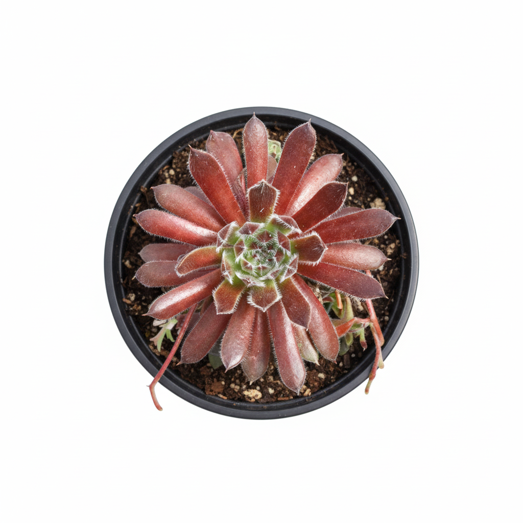 2 inch chick charmlettes happy holly live succulent for sale, small dense rosette with vivid green foliage blushing pink red in sun, fuzzy leaf edges and sculptural layered form, prolific chick-producing sempervivum, thrives outdoors in rock gardens and containers, a unique and pet-friendly gift for plant lovers of all ages