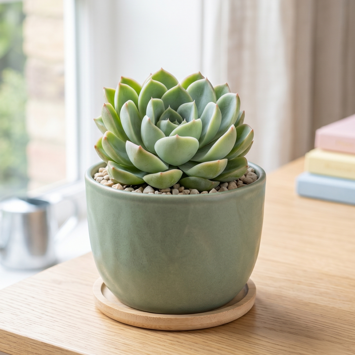 buy echeveria 'chico' live succulent 2 inch online, pale jade-green rosette with distinctive crimson leaf margins and pink undertones, tightly spiraling geometric leaf arrangement creating sculptural miniature form, highly responsive to seasonal light changes showing vibrant red coloring, incredibly hardy requiring minimal care indoors or outdoors, gorgeous centerpiece or grouped planting display, wonderful heirloom succulent gift for plant collectors