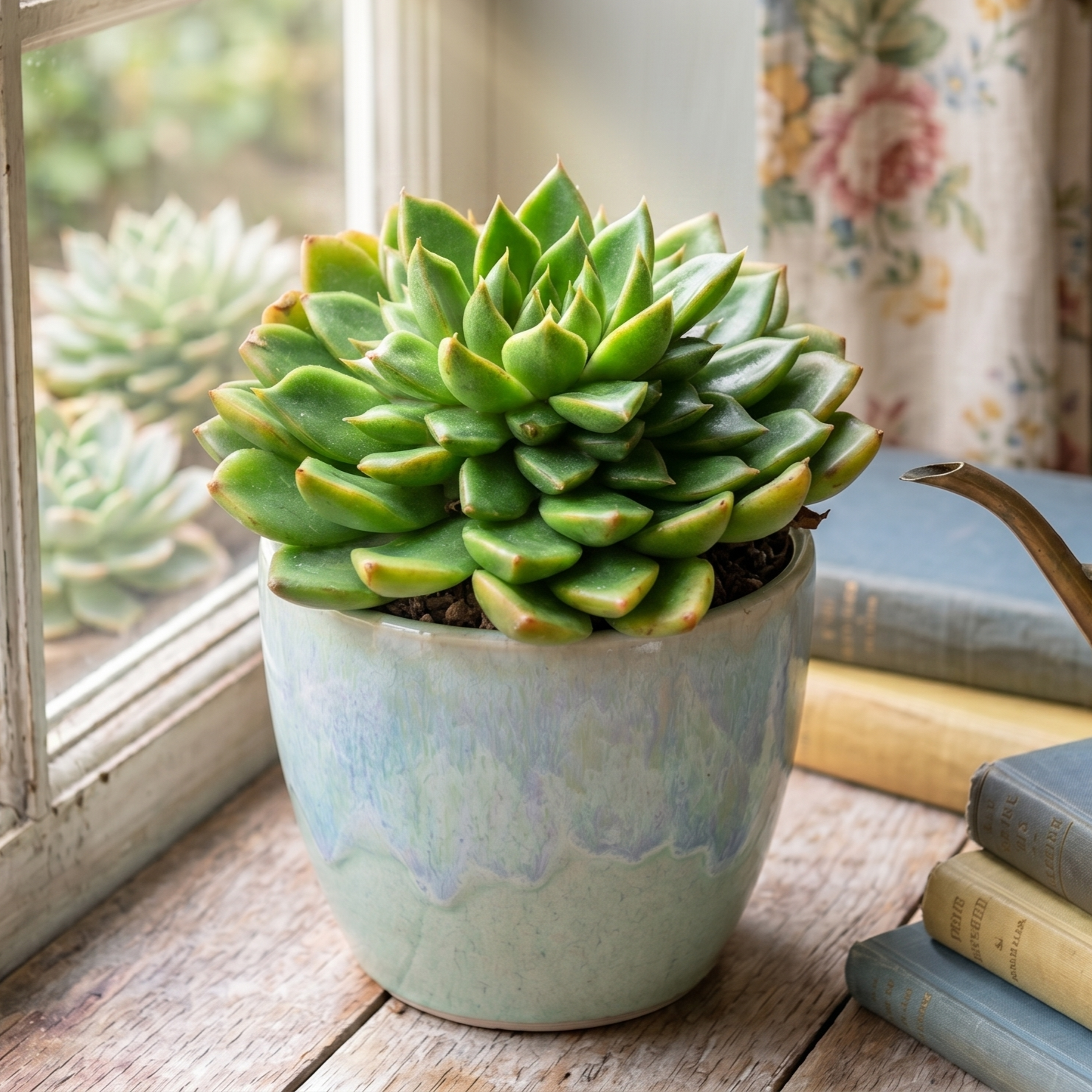buy echeveria x setorum 'victor' live succulent 2 inch online, jade green rosette, cherry red flush, compact growth, modern decor, perfect gift