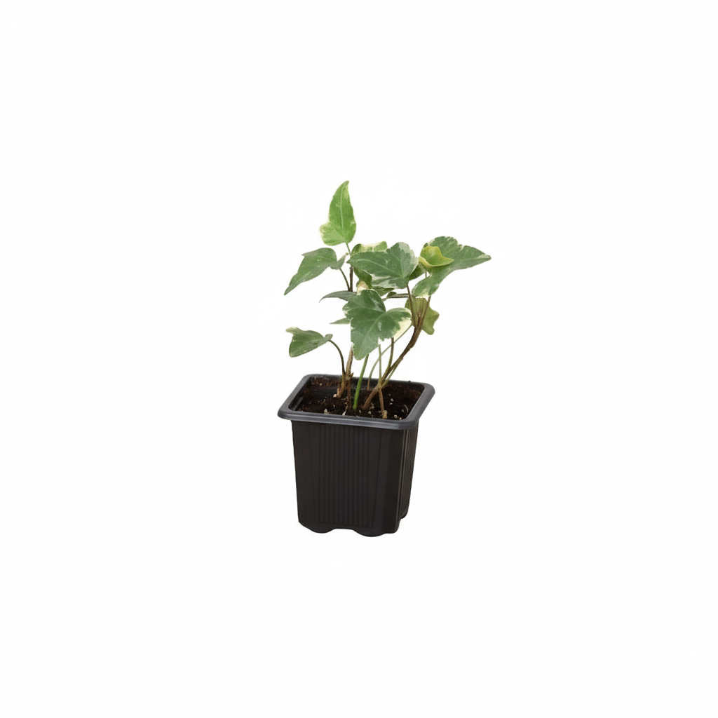 buy glacier english ivy live air plant 6" pot online, lush variegated silvery gray-green foliage with white margins, vigorous cascading growth habit, low maintenance evergreen vine, thrives in moderate humidity, stunning bohemian room accent, unique gift for plant lovers
