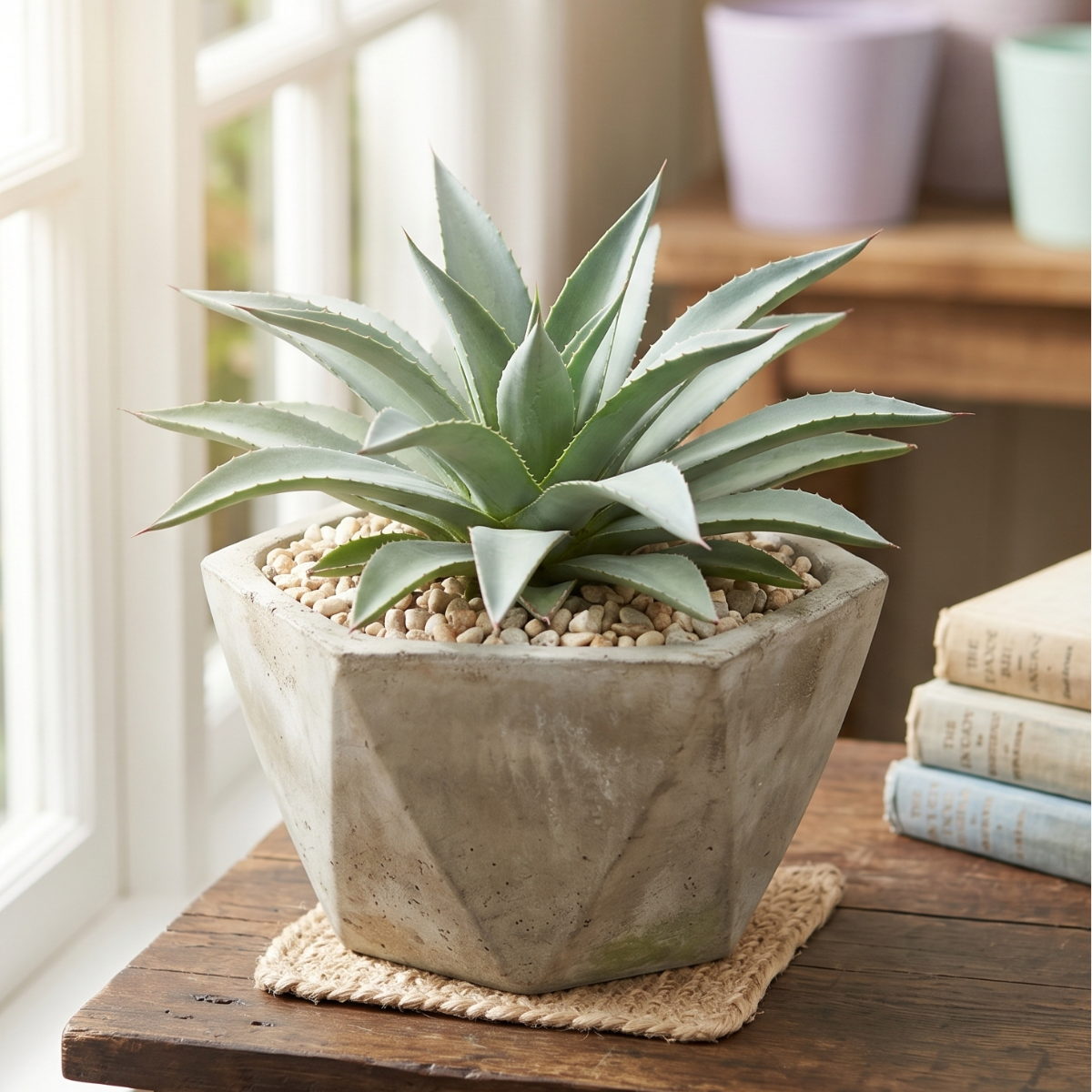 buy mangave 'frosted elegance' [plug] online, icy blue silvery leaves, small starter pot, drought tolerant succulent