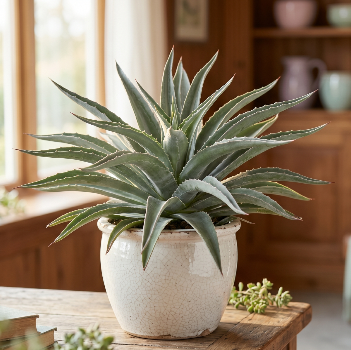 buy mangave iron man online, deep burgundy leaves, 1.5 inch plug, tolerates low-light conditions, needs heavy pot for deep roots