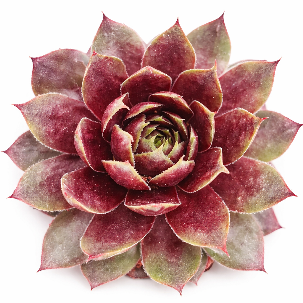 2 inch sempervivum colorockz 'blushing garnet' live succulent for sale, olive green rosette developing fiery yellow and red tones in strong sunlight, tight low-growing form with spreading chicks, smooth succulent foliage with burgundy coloring, easy care beginner-friendly plant, striking tabletop or patio display piece, thoughtful low-maintenance gift for garden enthusiasts